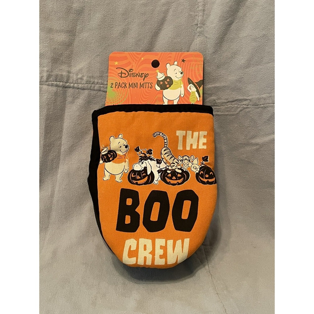 Disney‎ Winnie The Pooh 2 Pack Mini Oven Mitts Halloween The Boo Crew Pumpkins